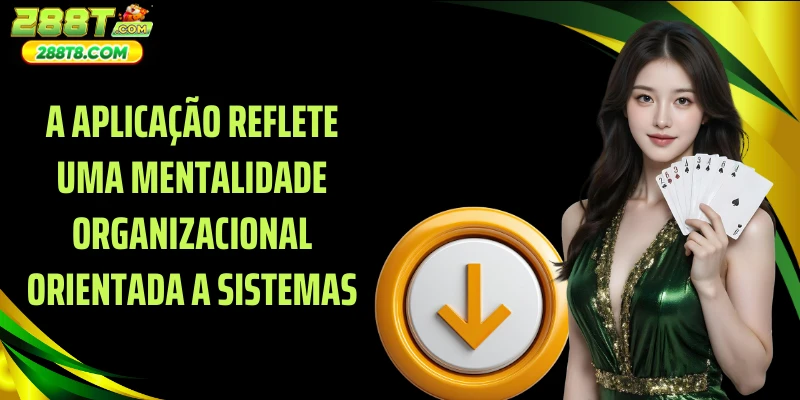 A aplicação reflete uma mentalidade organizacional orientada a sistemas
