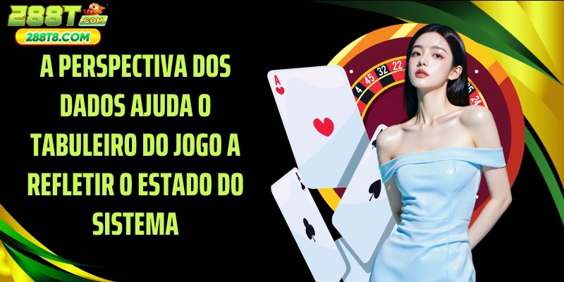 A perspectiva dos dados ajuda o tabuleiro do jogo a refletir o estado do sistema