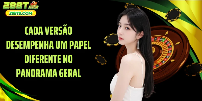 Cada versão desempenha um papel diferente no panorama geral.