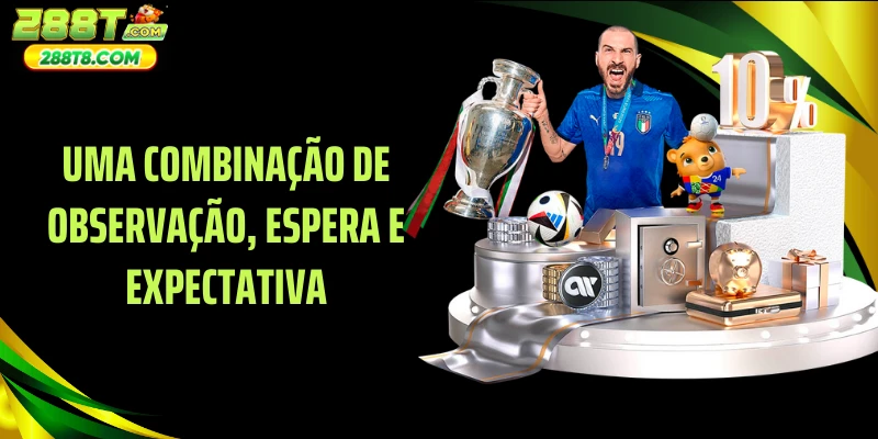 Uma combinação de observação, espera e expectativa